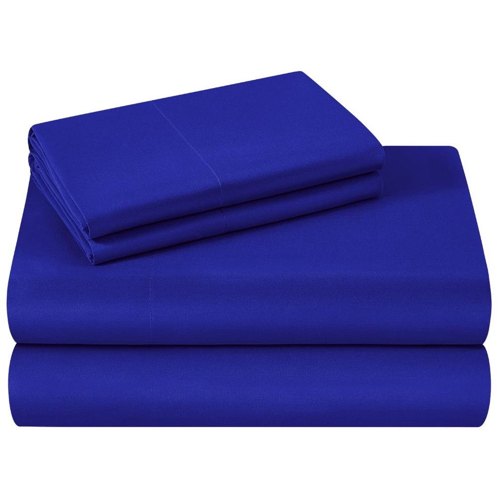 NEW - Extra Soft Brushed Microfiber 1800 Bedding Sheet Set - Royal Blue